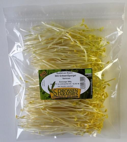 Sprossenparadies - BIO-Erbsen-Spargel-Sprossen