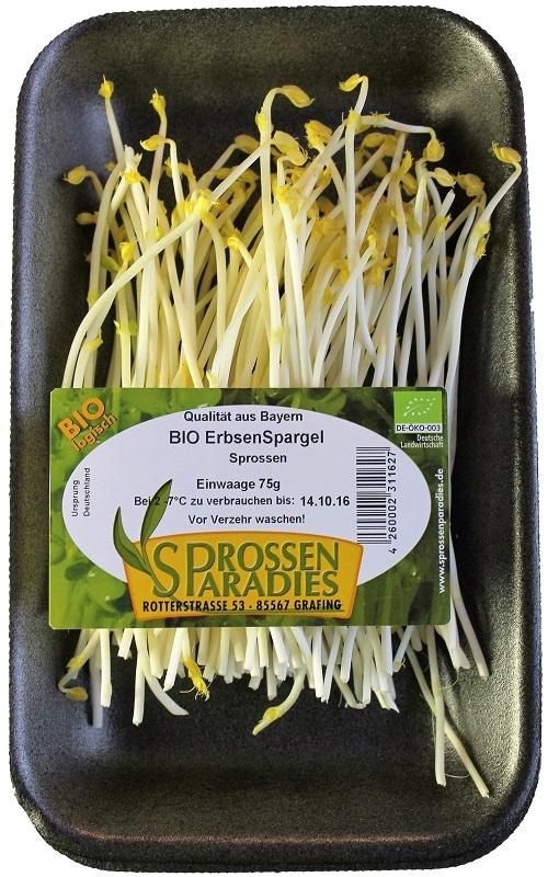 Sprossenparadies - BIO-Erbsen-Spargel-Sprossen
